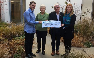 Presentation of cheque to the Sam Beare Hospice