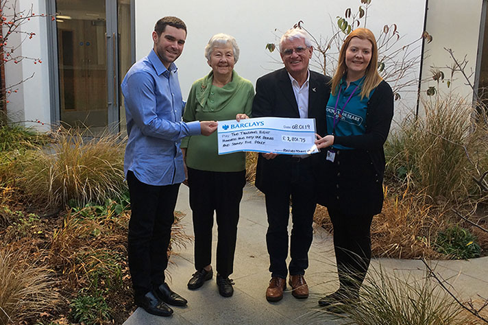 Presentation of cheque to the Sam Beare Hospice